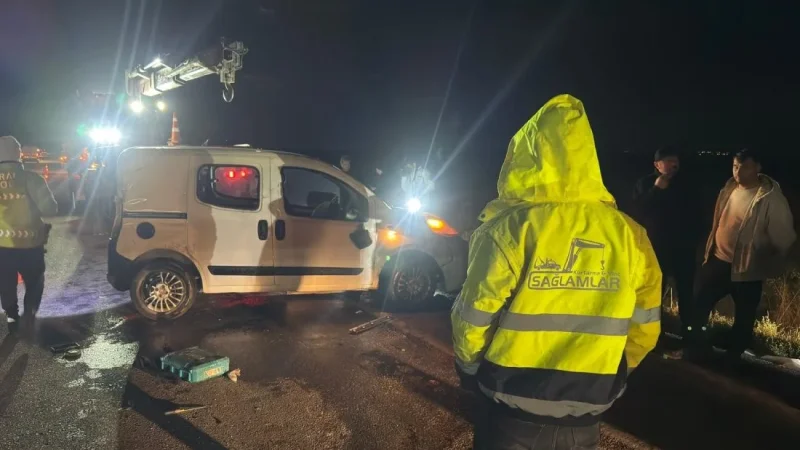 Zincirleme kazada şans eseri 1 kişi yaralandı