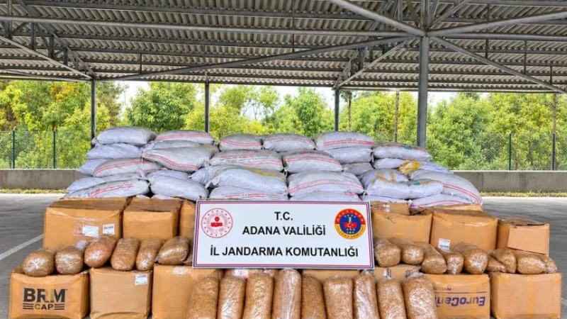 Adana’da 25 Milyonluk Kaçakçılık Operasyonu! 3 Tırdan 8 Ton Tütün Çıktı