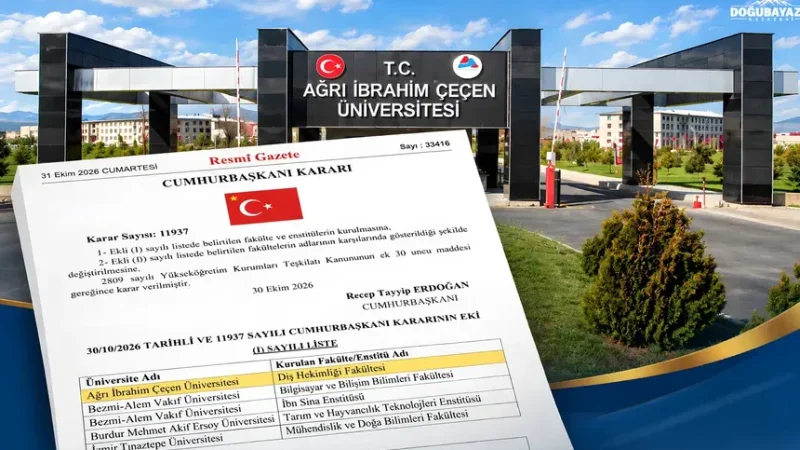 Cumhurbaşkanı Erdoğan imzaladı: Ağrı'da yeni fakülte kuruluyor